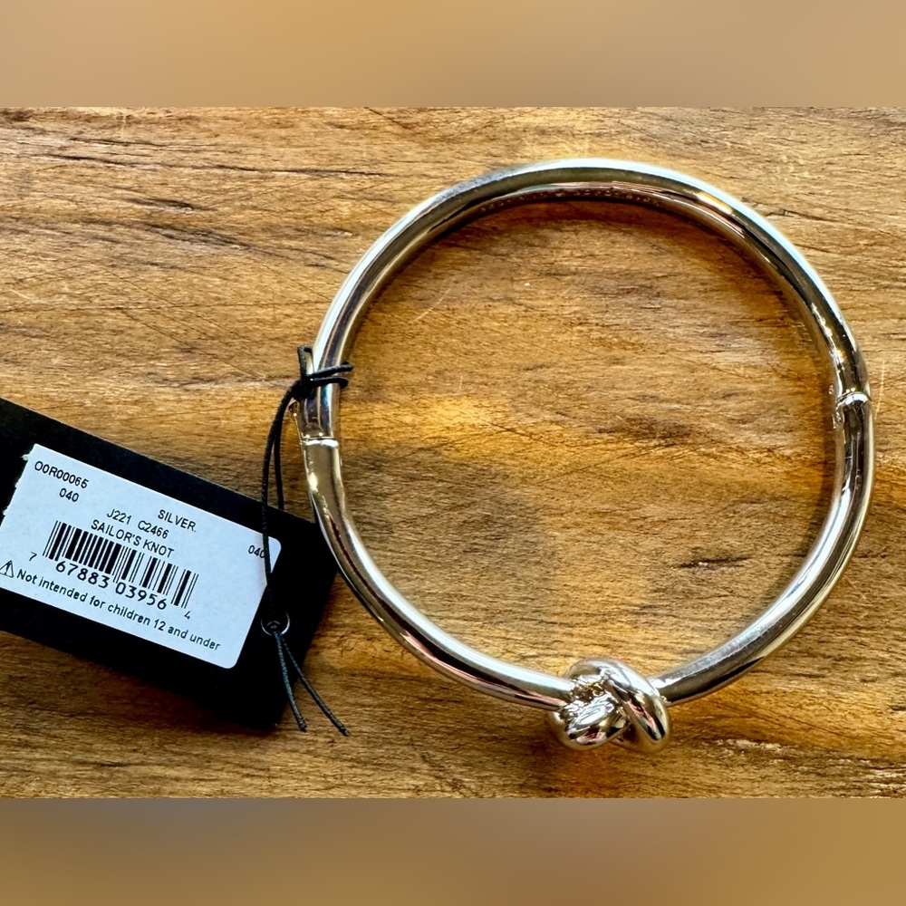 Kate Spade Sailor’s Knot Hinged Bangle Silver